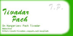 tivadar pach business card